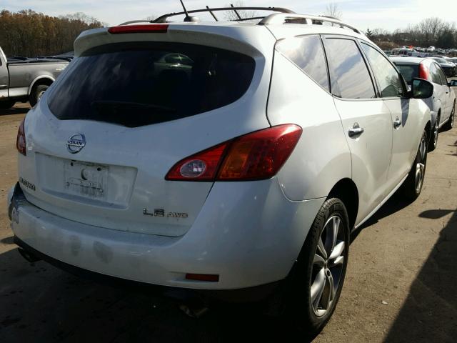 JN8AZ18W29W101824 - 2009 NISSAN MURANO S WHITE photo 4