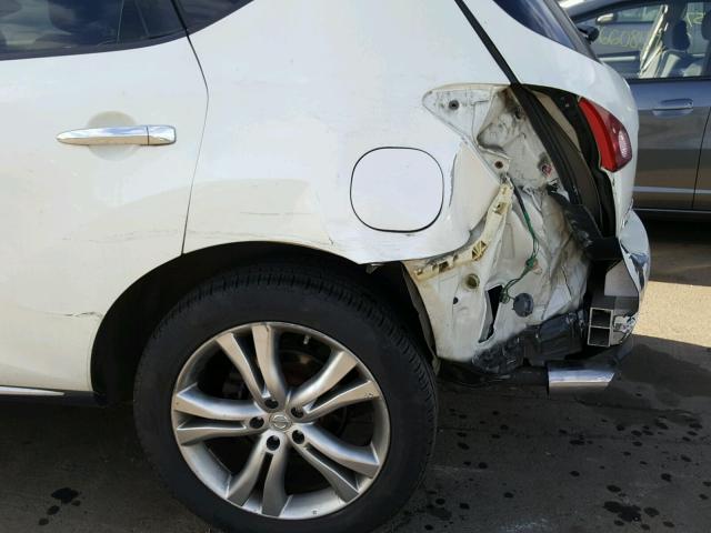 JN8AZ18W29W101824 - 2009 NISSAN MURANO S WHITE photo 9