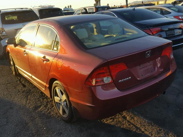 2HGFA16828H531929 - 2008 HONDA CIVIC EX RED photo 3