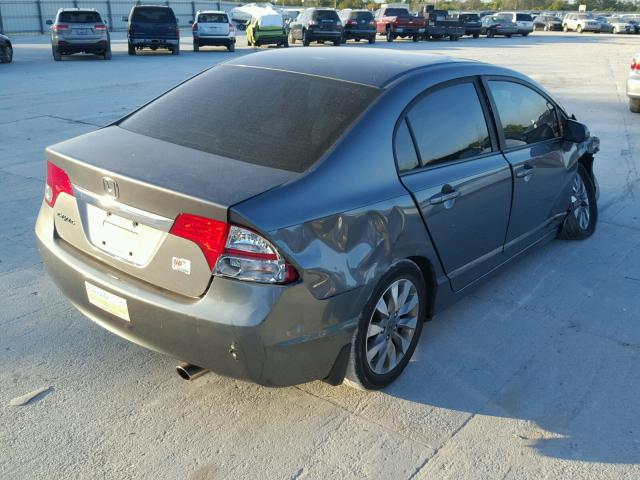 1HGFA168X9L015158 - 2009 HONDA CIVIC EX GRAY photo 4