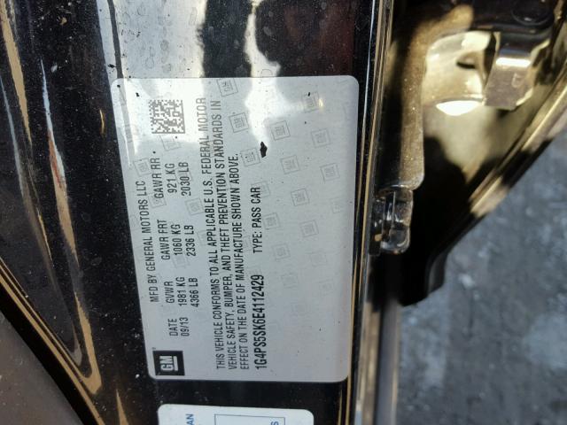 1G4PS5SK6E4112429 - 2014 BUICK VERANO BLACK photo 10