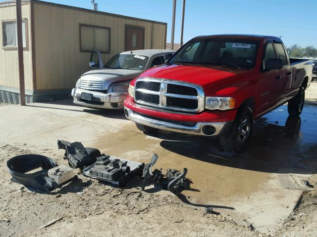 1D7HA18NX4J241799 - 2004 DODGE RAM 1500 S RED photo 2