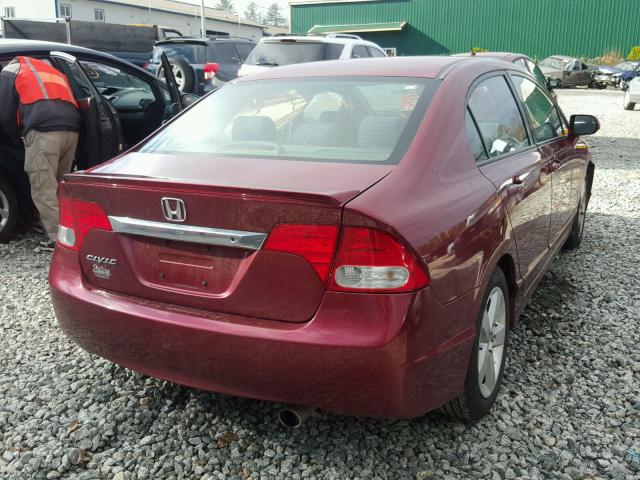 2HGFA1F67AH521322 - 2010 HONDA CIVIC MAROON photo 4