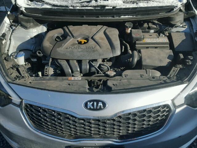 KNAFK4A6XE5130695 - 2014 KIA FORTE LX SILVER photo 7