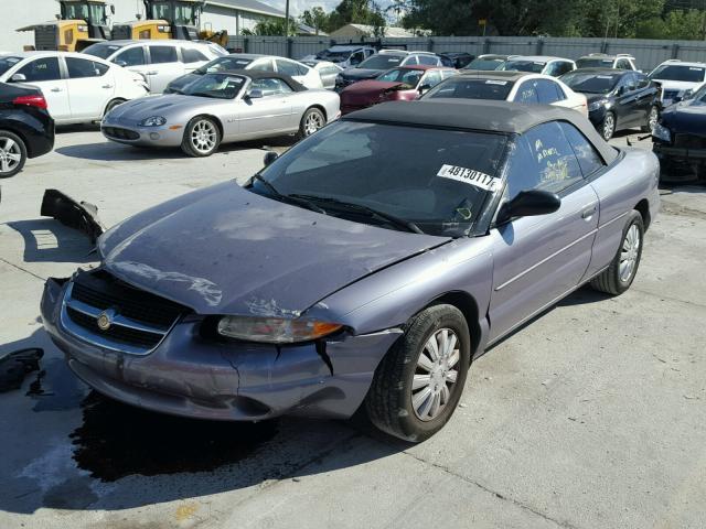 3C3EL45H0VT563101 - 1997 CHRYSLER SEBRING JX PURPLE photo 2