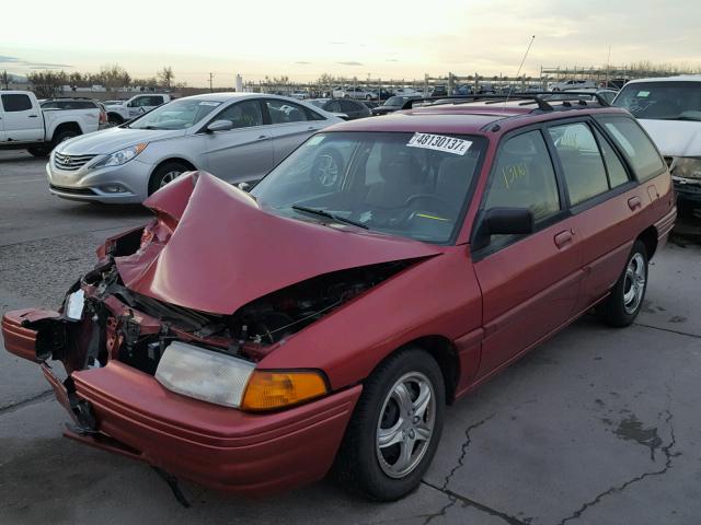 1FASP15J9SW245185 - 1995 FORD ESCORT LX RED photo 2