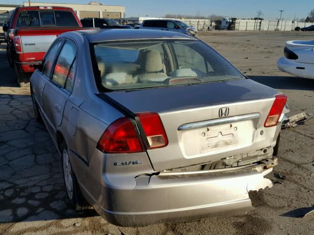 1HGES26712L077463 - 2002 HONDA CIVIC EX TAN photo 3