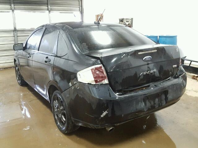 1FAHP36NX9W212391 - 2009 FORD FOCUS SES BLACK photo 3