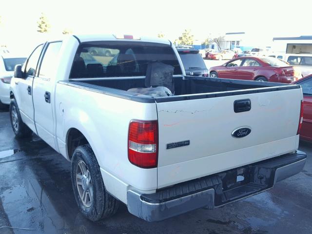 1FTRW12WX8FB13928 - 2008 FORD F150 SUPER WHITE photo 3