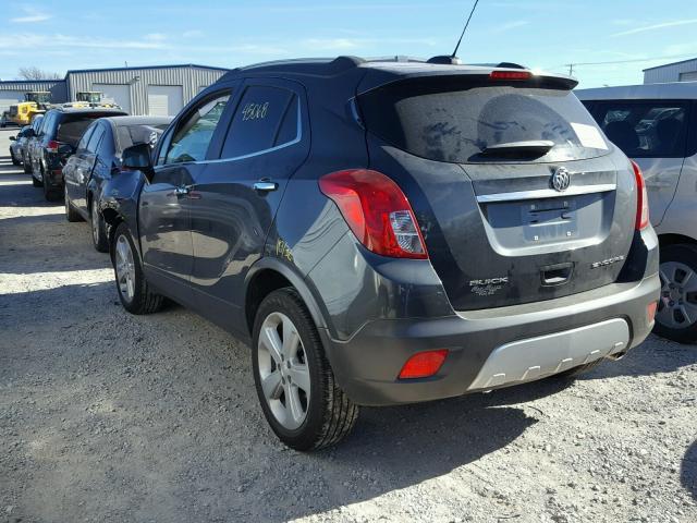 KL4CJASB7GB625616 - 2016 BUICK ENCORE GRAY photo 3