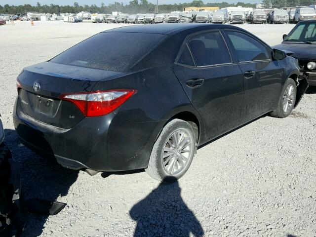 5YFBURHE2FP220482 - 2015 TOYOTA COROLLA L BLACK photo 4