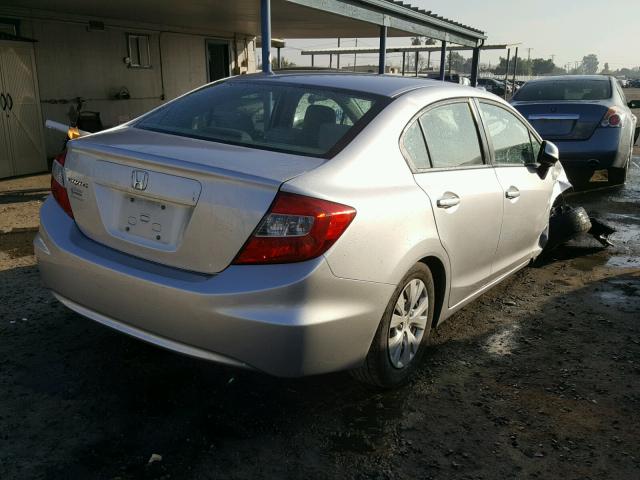 19XFB2F54CE339360 - 2012 HONDA CIVIC LX SILVER photo 4