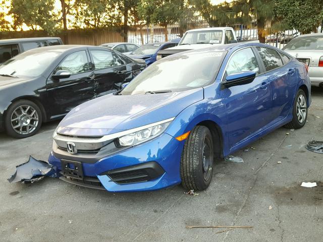 2HGFC2E55HH560364 - 2017 HONDA CIVIC LX BLUE photo 2