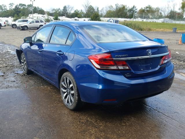 19XFB2F95FE219784 - 2015 HONDA CIVIC EXL 蓝色 照片 3
