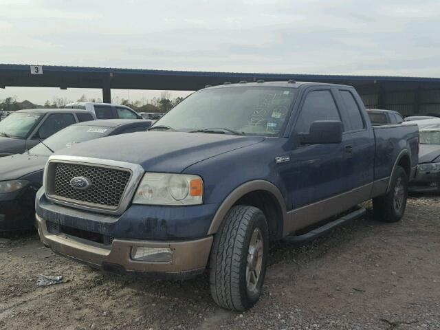 1FTPX12555NA01633 - 2005 FORD F150 BLUE photo 2