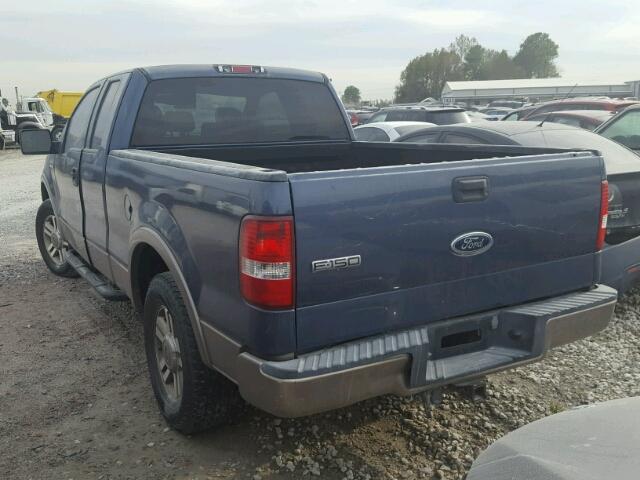 1FTPX12555NA01633 - 2005 FORD F150 BLUE photo 3