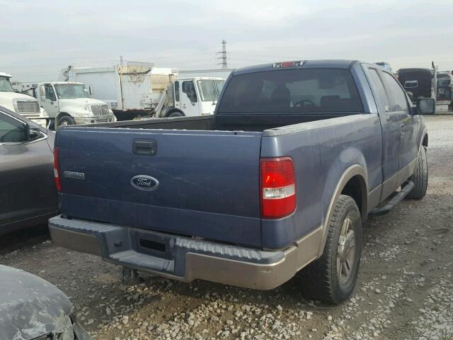 1FTPX12555NA01633 - 2005 FORD F150 BLUE photo 4