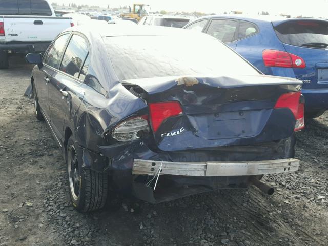 1HGFA168X8L033416 - 2008 HONDA CIVIC EX 蓝色 照片 3