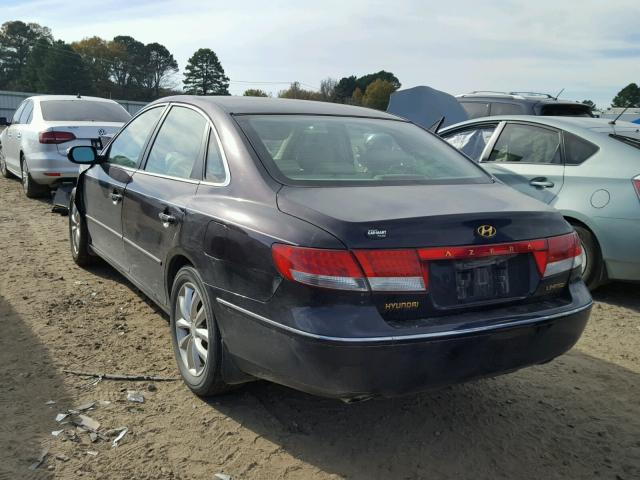 KMHFC46FX7A195125 - 2007 HYUNDAI AZERA SE PURPLE photo 3