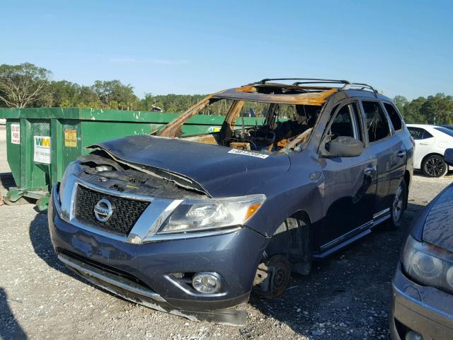 5N1AR2MN5EC658037 - 2014 NISSAN PATHFINDER BLUE photo 2