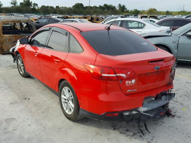 1FADP3F24FL345598 - 2015 FORD FOCUS SE RED photo 3