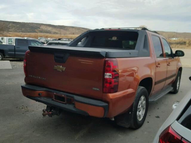 3GNFK12307G169773 - 2007 CHEVROLET AVALANCHE ORANGE photo 4