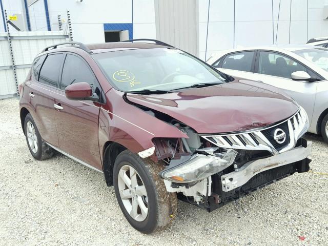 JN8AZ18U99W027963 - 2009 NISSAN MURANO S BURGUNDY photo 1