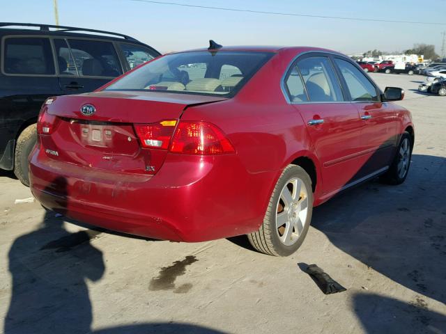 KNAGE228295296666 - 2009 KIA OPTIMA LX RED photo 4