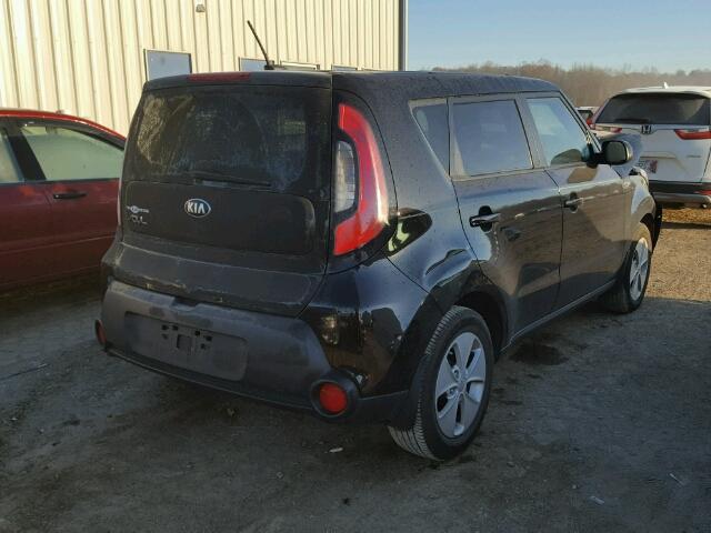 KNDJN2A22E7728015 - 2014 KIA SOUL BLACK photo 4