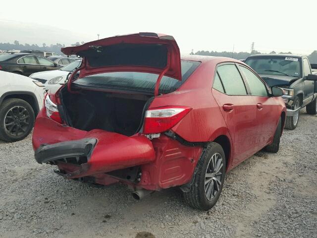 5YFBURHE2GP454414 - 2016 TOYOTA COROLLA L RED photo 4