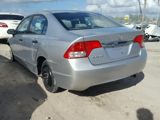 2HGFA16339H343796 - 2009 HONDA CIVIC VP GRAY photo 3