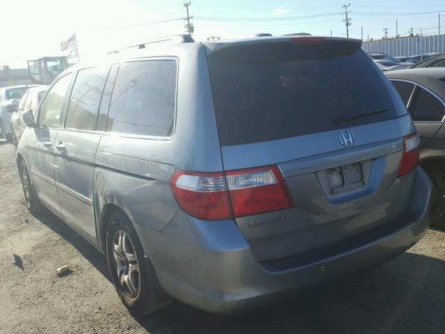 5FNRL38767B101170 - 2007 HONDA ODYSSEY EX SILVER photo 3