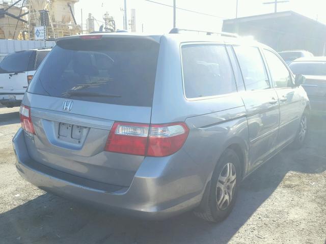 5FNRL38767B101170 - 2007 HONDA ODYSSEY EX SILVER photo 4