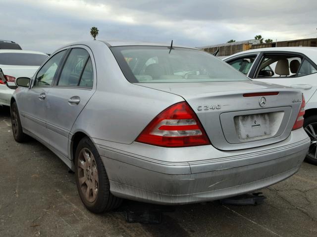 WDBRF81J55F692223 - 2005 MERCEDES-BENZ C 240 4MAT SILVER photo 3