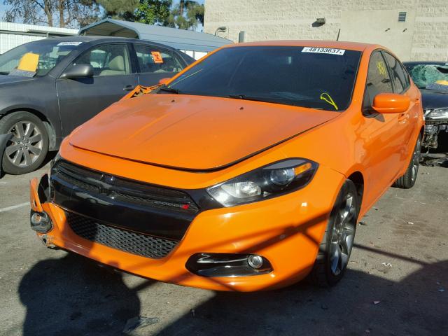 1C3CDFBB5ED768130 - 2014 DODGE DART SXT ORANGE photo 2