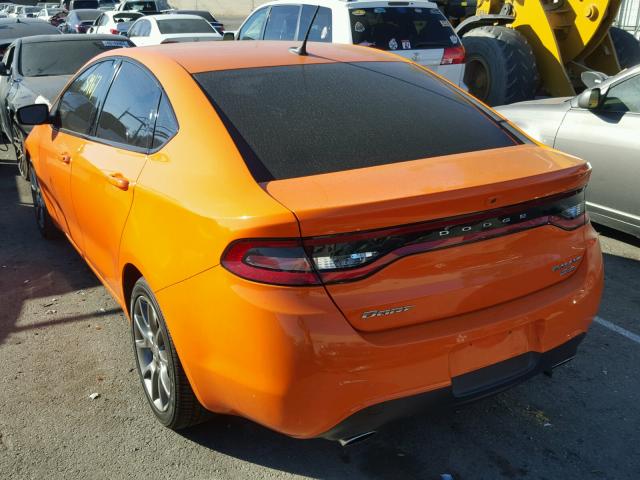 1C3CDFBB5ED768130 - 2014 DODGE DART SXT ORANGE photo 3