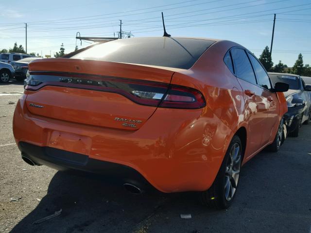 1C3CDFBB5ED768130 - 2014 DODGE DART SXT ORANGE photo 4