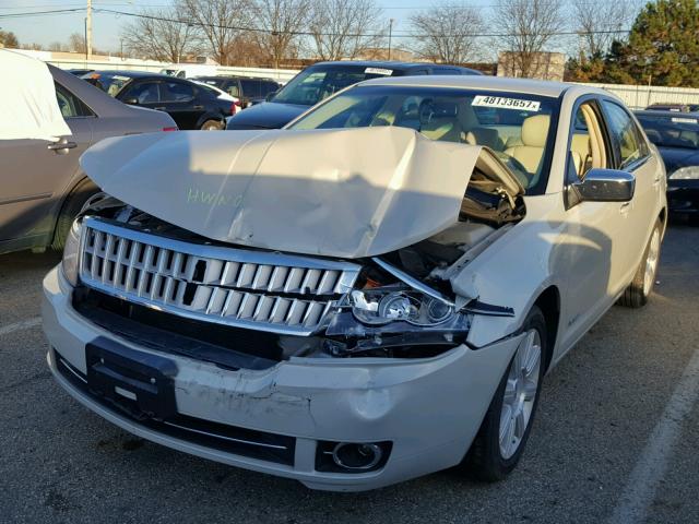 3LNHM26T98R620096 - 2008 LINCOLN MKZ CREAM photo 2