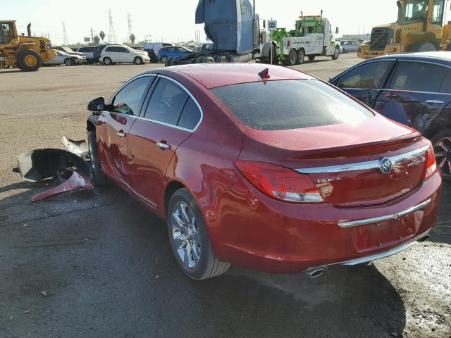 2G4GS5EV8D9169670 - 2013 BUICK REGAL PREM RED photo 3