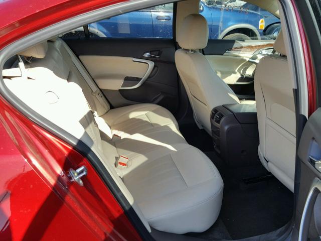 2G4GS5EV8D9169670 - 2013 BUICK REGAL PREM RED photo 6