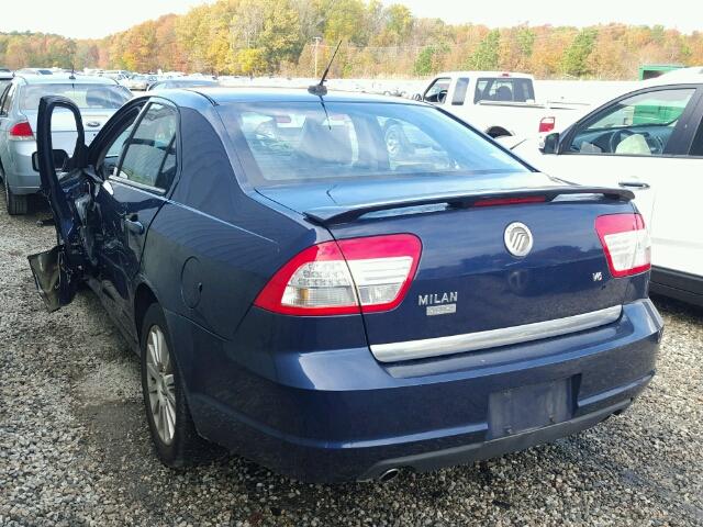 3MEHM08167R637441 - 2007 MERCURY MILAN PREM BLUE photo 3