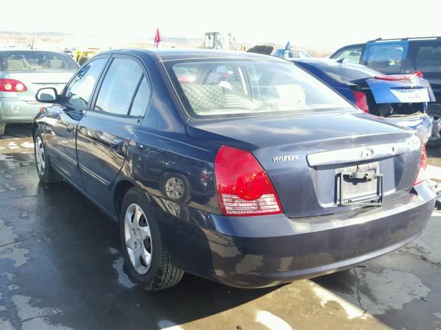 KMHDN46D36U318745 - 2006 HYUNDAI ELANTRA GL BLUE photo 3