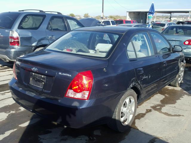 KMHDN46D36U318745 - 2006 HYUNDAI ELANTRA GL BLUE photo 4