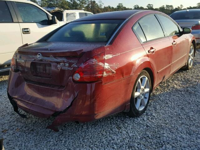 1N4BA41EX4C829580 - 2004 NISSAN MAXIMA SE BURGUNDY photo 4