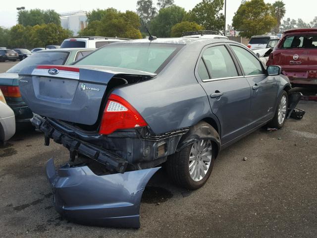 3FADP0L31CR165021 - 2012 FORD FUSION HYB BLUE photo 4