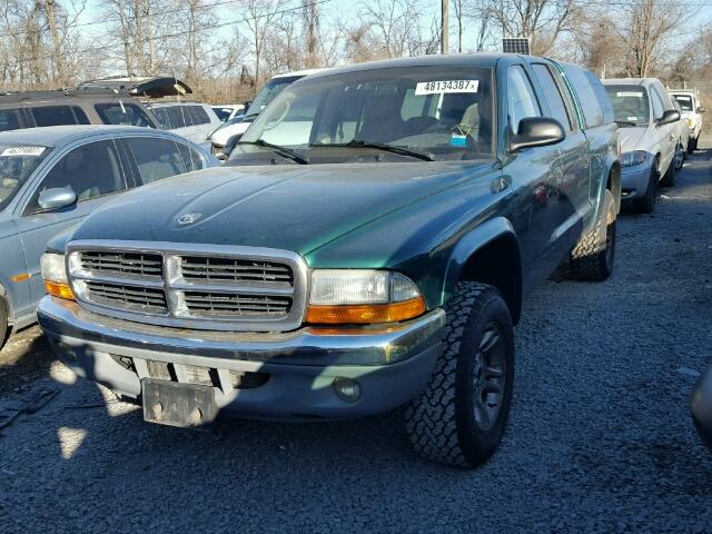 1D7HG48N63S265400 - 2003 DODGE DAKOTA QUA GREEN photo 2