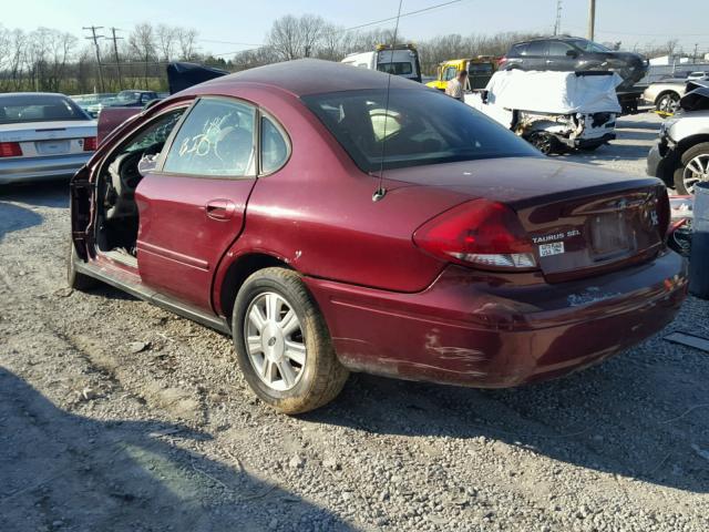 1FAFP56UX7A193619 - 2007 FORD TAURUS SEL MAROON photo 3