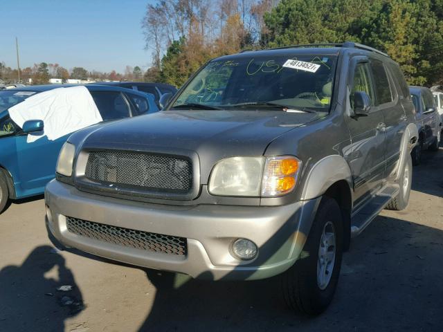 5TDZT34A24S213814 - 2004 TOYOTA SEQUOIA SR GRAY photo 2