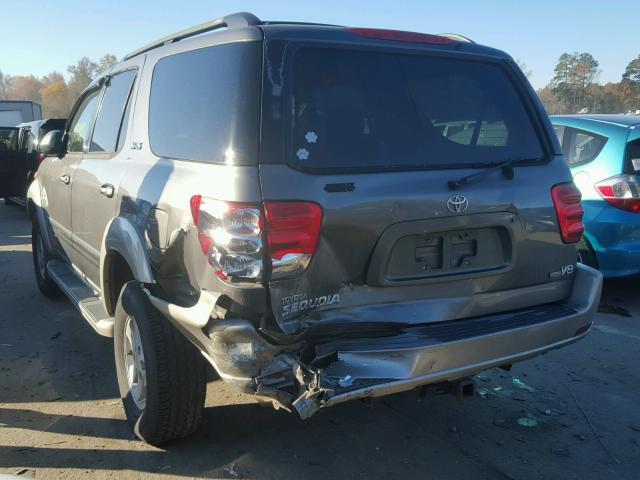 5TDZT34A24S213814 - 2004 TOYOTA SEQUOIA SR GRAY photo 3