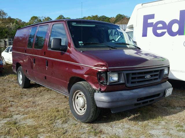 1FTRE14W26DA86488 - 2006 FORD ECONOLINE BURGUNDY photo 1